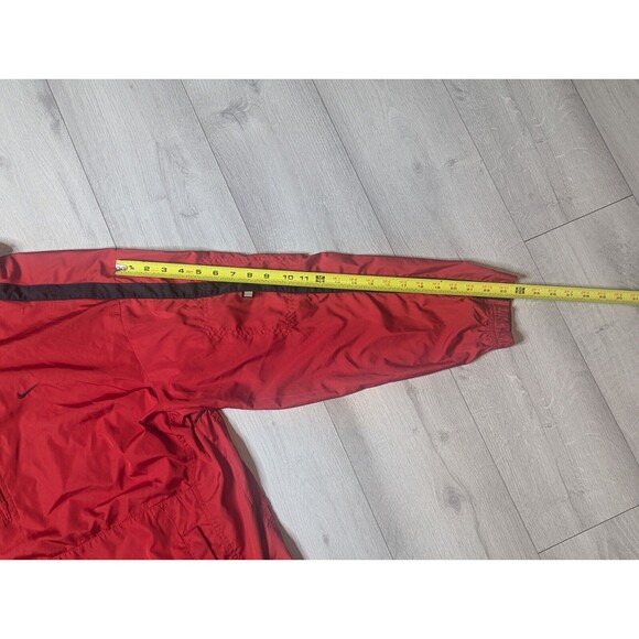 Vintage Nike Windbreaker Pullover Red 1/4 Q Zip Jacket Adult Large Vented 90's - Picture 11 of 11